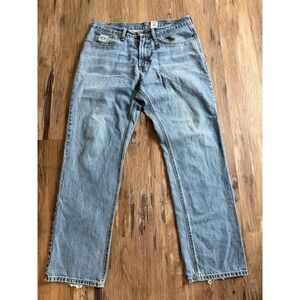 CINCH Men's Jeans Med. Wash Blue Denim White Label Straight Size 36x34